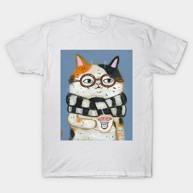 Ugh Mondays T-Shirt by KilkennyCat Art